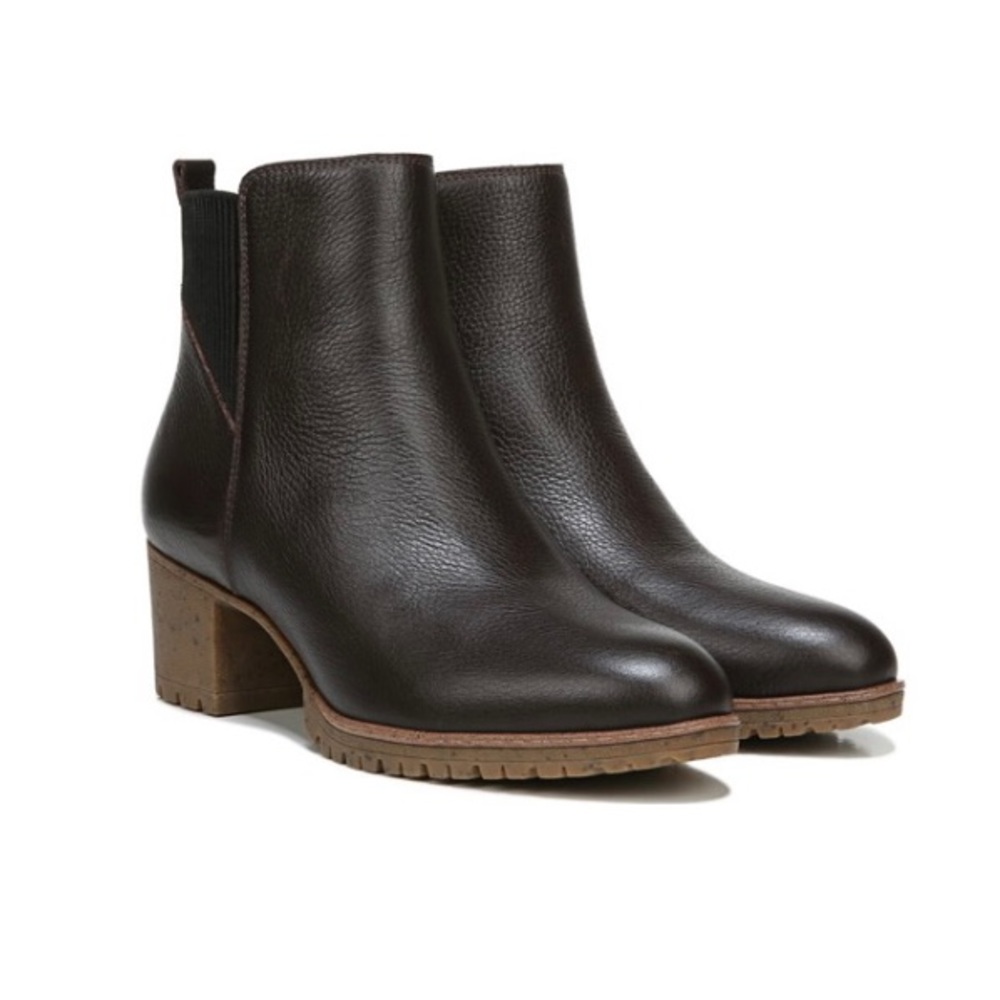 Dr. Scholls Brown Leather Lively Heeled Booties Size 9